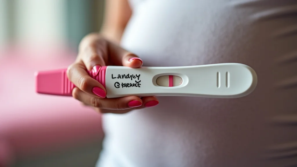 The image shows a close-up of two home pregnancy test sticks with results indicating accuracy for pregnancy tests.
