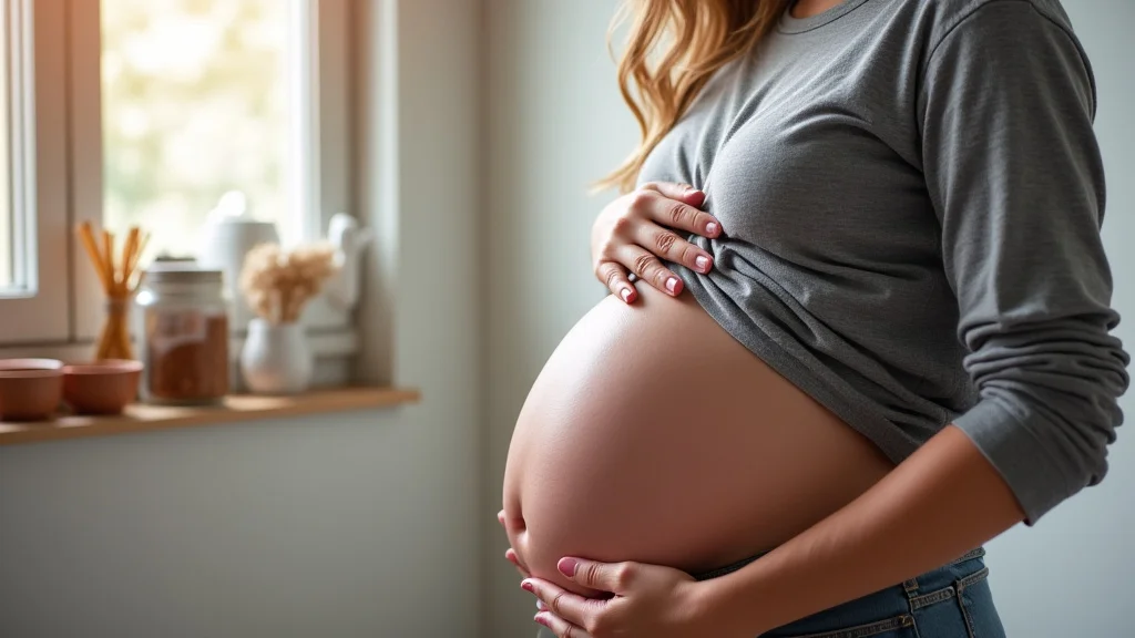 This image shows a baby's ultrasound scan with a pregnancy guide, highlighting NHS Week 8 Pregnancy Guide For New Parents.