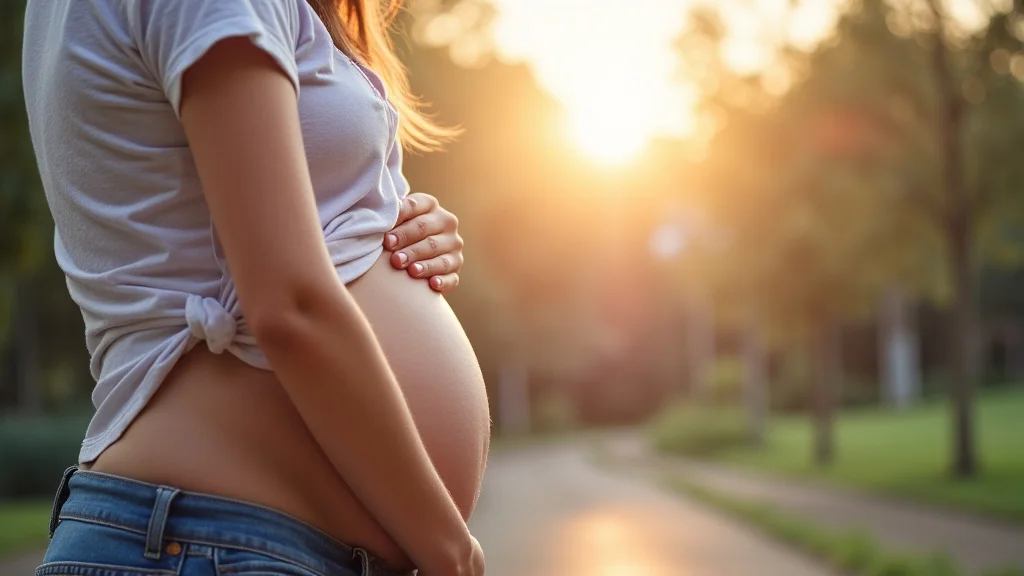 The image shows a visual representation of a 5 weeks 5 days pregnancy development timeline.