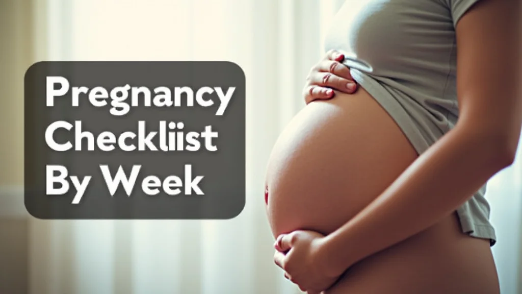 Pregnancy Checklist By Week Guide