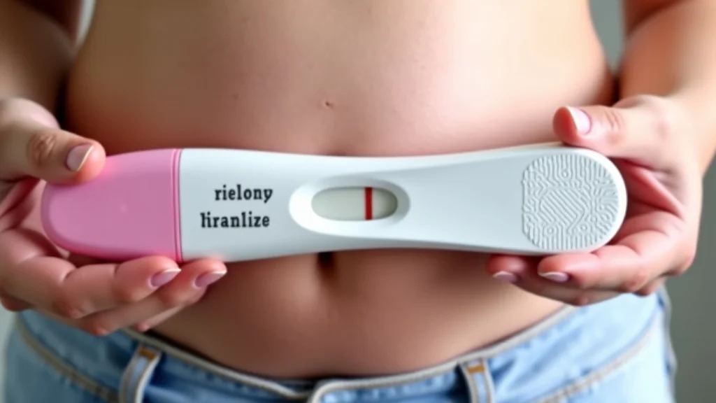 This image shows a pregnancy test indicating a positive result three days before a missed period.