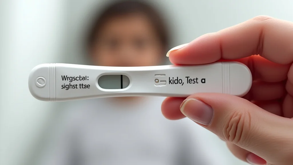 The image shows a simple pregnancy test kit with clear instructions for a pregnancy test for kids easy guide.