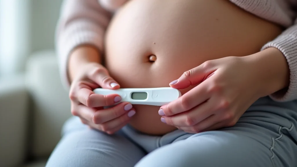 The image shows a pregnancy test kit, illustrating a YouTube how-to guide.
