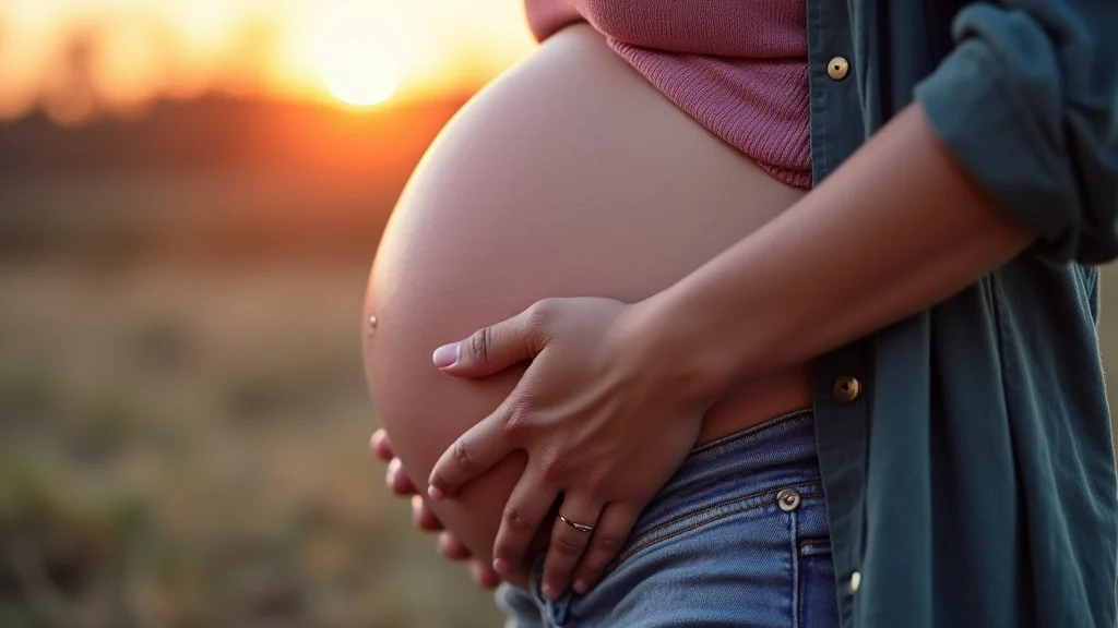 The image shows a graphic depicting the second trimester of pregnancy, relevant to Roe v Wade explained simply.
