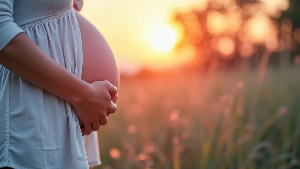 The image shows a visual guide illustrating pregnancy milestones week by week.