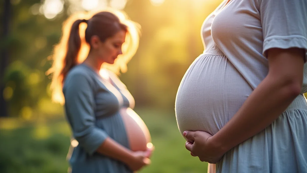The image shows medical instruments and brochures related to second trimester loss induction options.