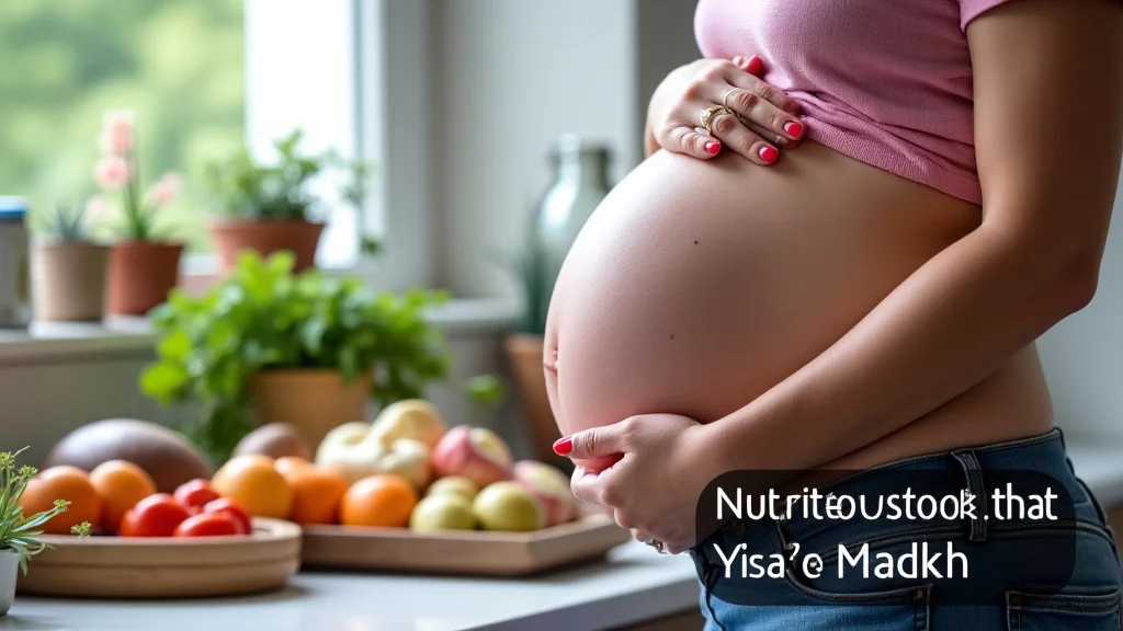 This image shows healthy foods and a planner for a Second Trimester Pregnancy Nutrition Guide Made Simple.
