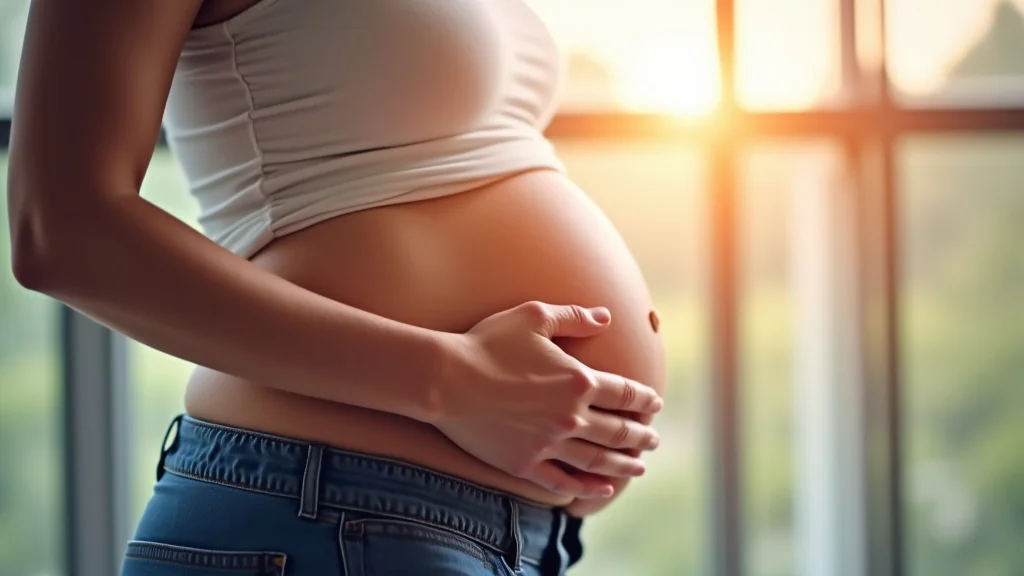 This image shows a pregnant woman performing a prenatal yoga pose for third trimester exercises for an easy birth.