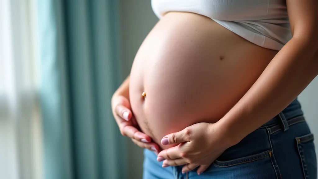 The image shows a pregnant woman calmly undergoing blood tests, illustrating Third Trimester Labs explained simply.