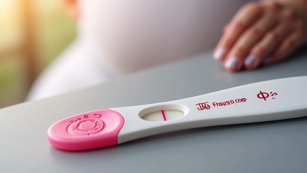 The image shows various pregnancy test sticks of different sizes and shapes.