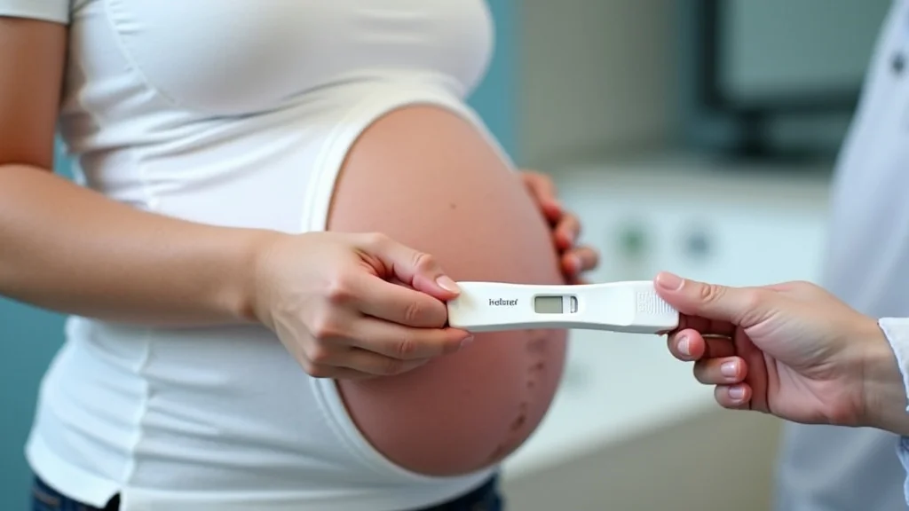 The image shows a pregnancy test displaying a positive result, simplifying understanding pregnancy tests.