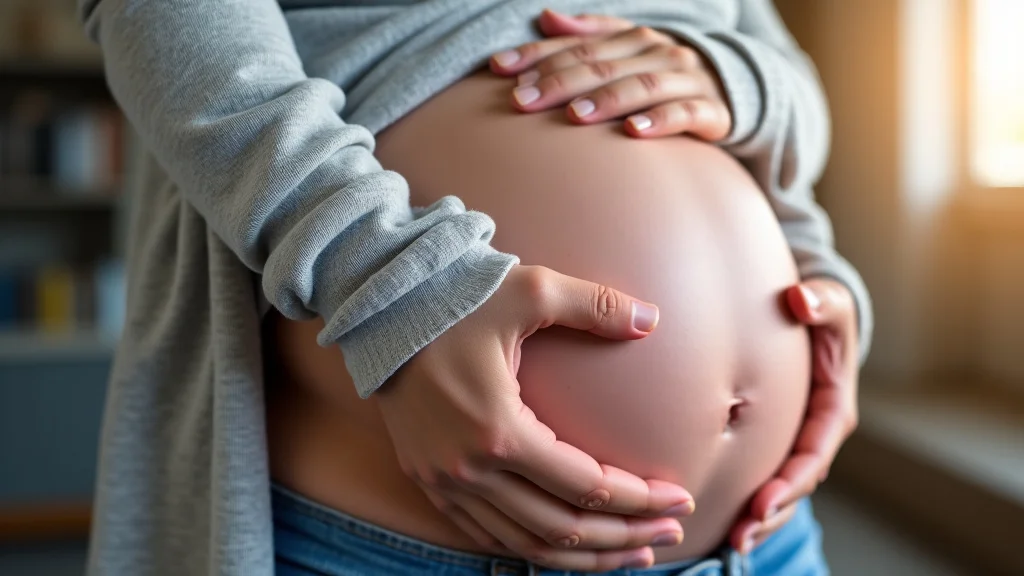 The image shows a delicate ultrasound showing the uterus, relevant to understanding second trimester loss workup.