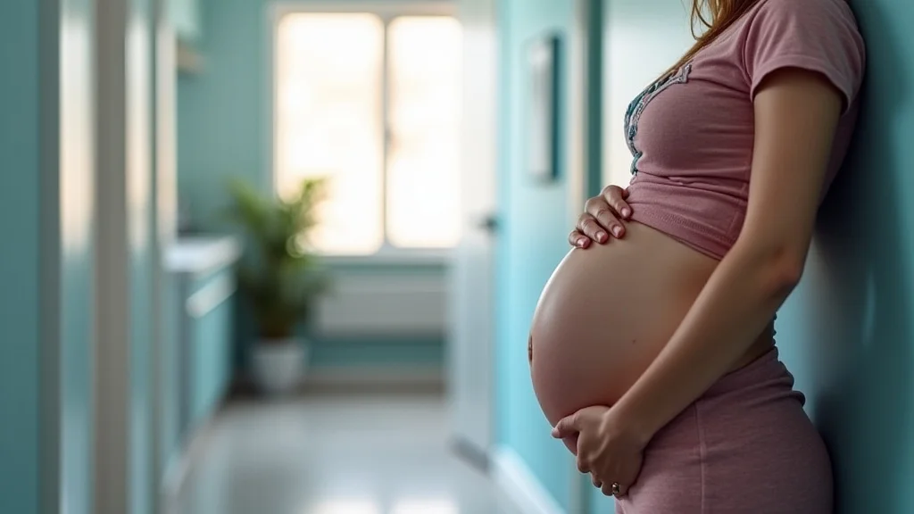 The image shows a laboratory scientist carefully analyzing maternal serum samples for second-trimester screening.